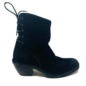 Fly London Roaf Suede Back Booties Sz US 38 7.5-8M